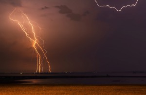 молния в землю